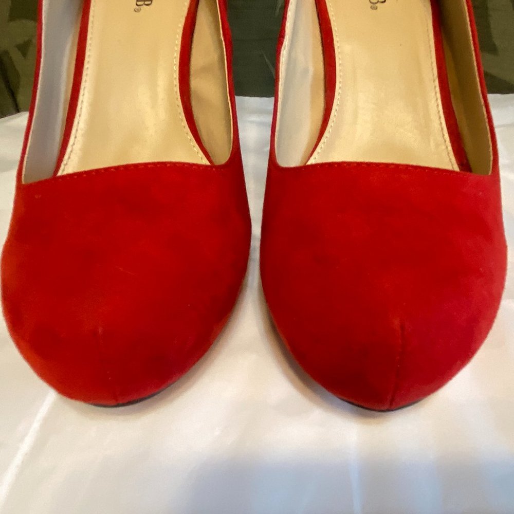 Lk New ~ Just Fab Red "Andie" 4 " Stiletto heels-sz 10 - Picture 4 of 11